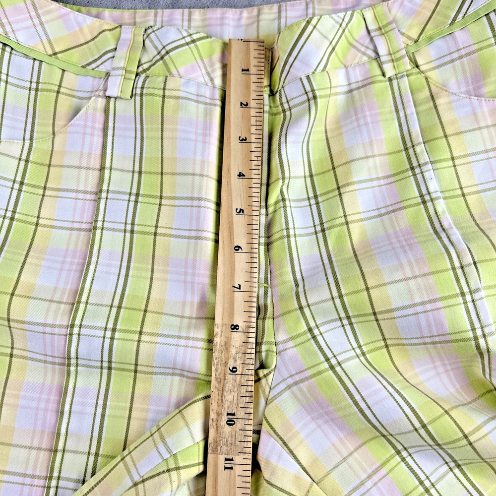 EP Pro NY Women's 8 Green Pink Plaid Golf Shorts Preppy Athletic Outdoors Tennis - Picture 9 of 10